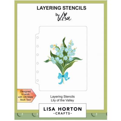 Lisa Horton Crafts Layering Stencils + Stanze - Lily Of The Valley